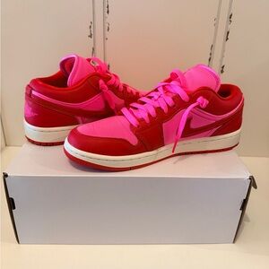 Limited Edition size 9 Neon Pink & Red Womens Air Jordan Low